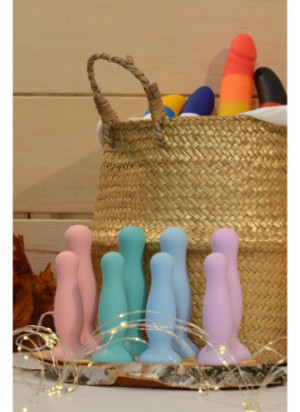 Plug anal ventouse rose pastel taille S - A-001-S-PNK